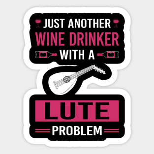 Wine Drinker Lute Sticker